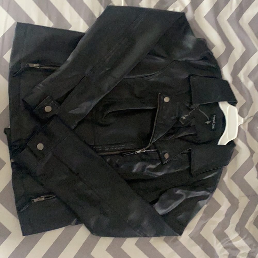 Black faux leather jacket